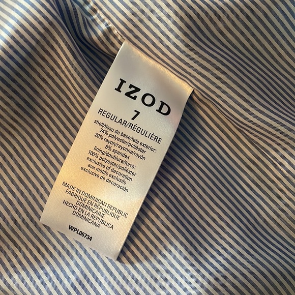 IZOD boys navy blue blazer jacket. - Picture 6 of 7